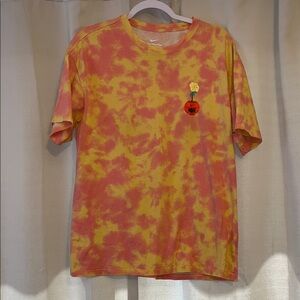 Nike Yellow & Pink Tie-Dye Flower Tee